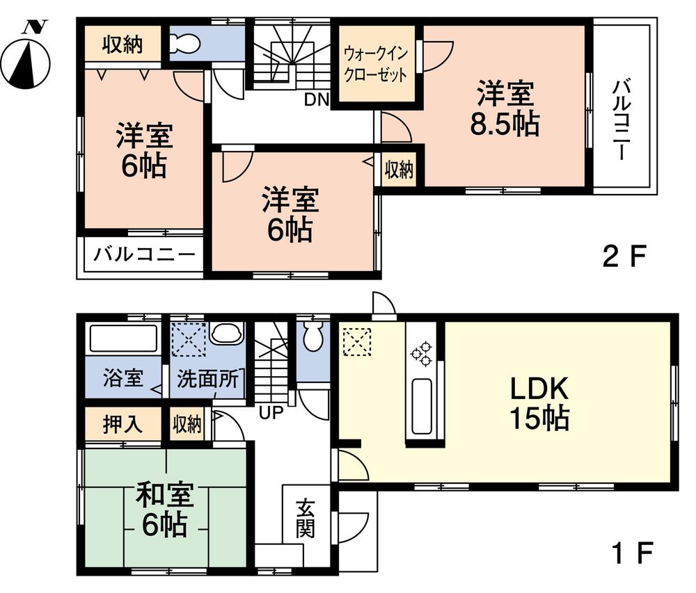 Floor plan. (3 Building), Price 32,800,000 yen, 4LDK, Land area 113.15 sq m , Building area 103.5 sq m