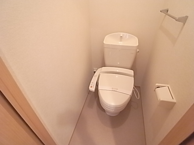 Toilet. There and convenient Washlet.