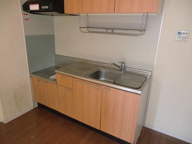 Kitchen. Kitchen sink is also sufficient under the floor with storage