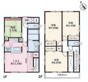 Floor plan. 32,800,000 yen, 4LDK, Land area 84.86 sq m , Building area 91.91 sq m floor plan