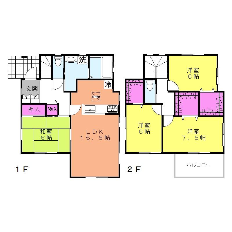 Floor plan. (14 Building), Price 32,800,000 yen, 4LDK, Land area 188.27 sq m , Building area 105.16 sq m