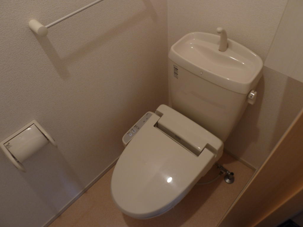 Toilet. Comfortable with warm water washing toilet seat to the toilet