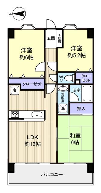 Floor plan. 4LDK, Price 11 million yen, Footprint 60.6 sq m , About in conjunction with the balcony area 9.6 sq m Japanese-style room 18 quires of spacious LDK