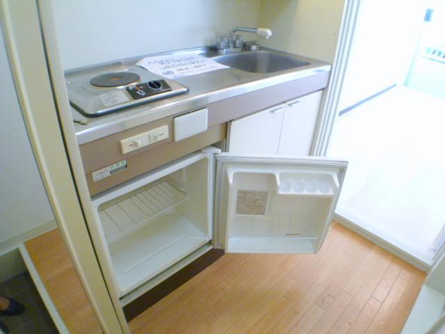 Kitchen. 1-neck with stove. Mini fridge