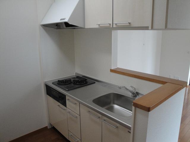 Kitchen. System is a fully equipped kitchen with two-burner grill