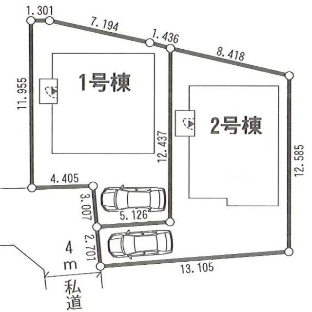 The entire compartment Figure.  [CRADLE GARDEN Funabashi Yakigaya third] Newly built condominiums All two buildings