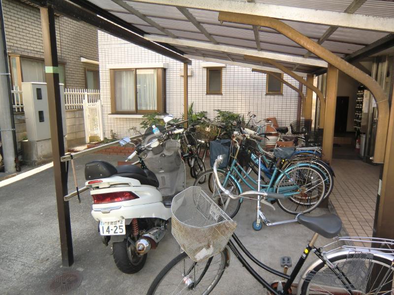 Other. Convenient bicycle parking lot in with the roof