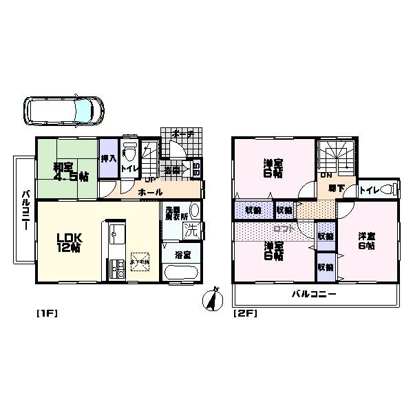 Floor plan. 29 million yen, 4LDK, Land area 109.1 sq m , Is a floor plan of the building area 87.77 sq m 4LDK