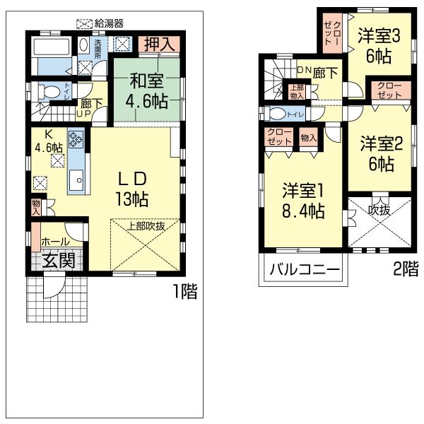 Floor plan. 31,300,000 yen, 4LDK, Land area 120 sq m , Building area 102.67 sq m