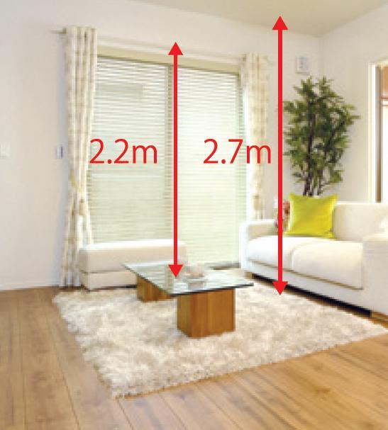 Other Equipment. About 30cm high the ceiling height for general ceiling height of about 2.4m is, It brings the brightness and sense of openness in the living room.