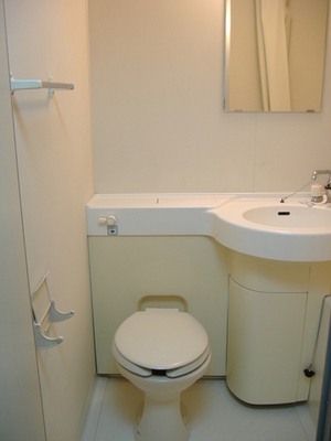 Toilet. Functional 3-point unit