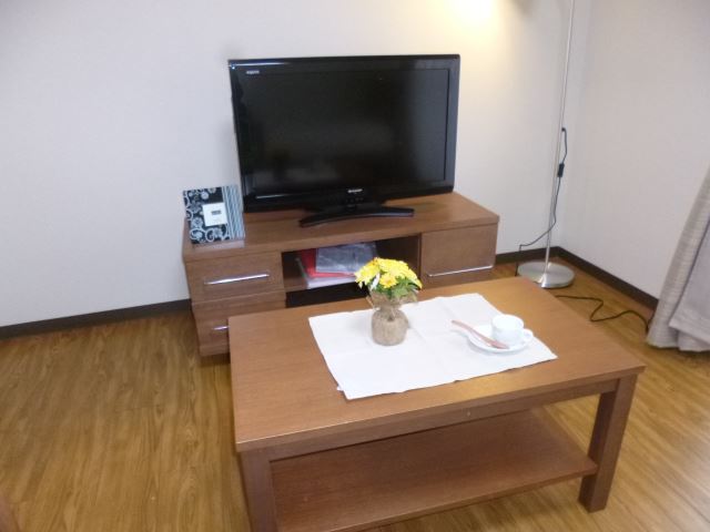 Other Equipment. 32-inch TV and a low table