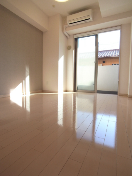 Living and room. Bright shades of flooring