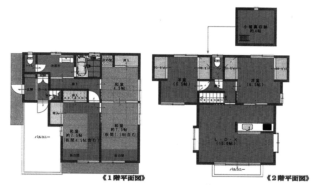 Floor plan. 15.5 million yen, 5LDK, Land area 109 sq m , Building area 124.06 sq m