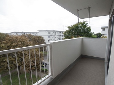 Balcony. It dries may be positive per well your laundry