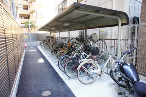 Other common areas. Bicycle parking has roof