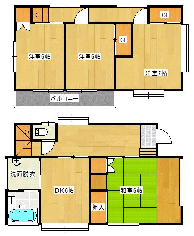 Floor plan. 8.8 million yen, 4DK, Land area 97.3 sq m , Building area 94 sq m