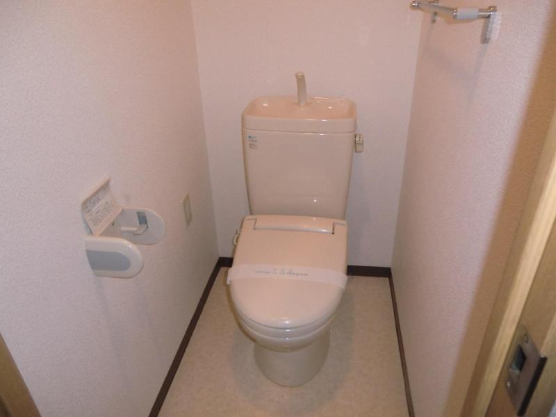 Toilet. Bidet can be installed in a clean toilet