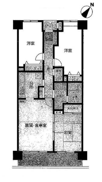Floor plan. 3LDK, Price 13.8 million yen, Occupied area 76.16 sq m , Balcony area 8.19 sq m