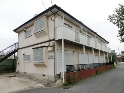 Building appearance. Sunny apartment