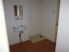 Washroom. It is a washroom space. Laundry Area There in the room.