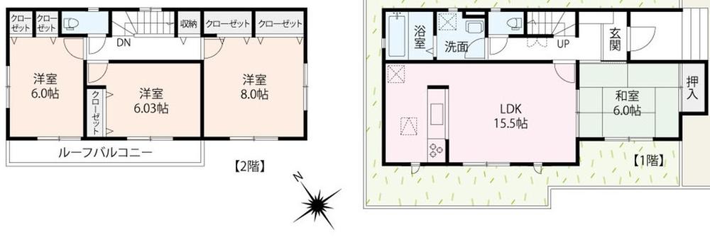 Floor plan. (4 Building), Price 24,900,000 yen, 4LDK, Land area 123.69 sq m , Building area 99.78 sq m