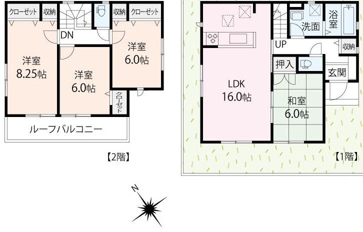 Floor plan. (3 Building), Price 23.2 million yen, 4LDK, Land area 140.25 sq m , Building area 99.78 sq m