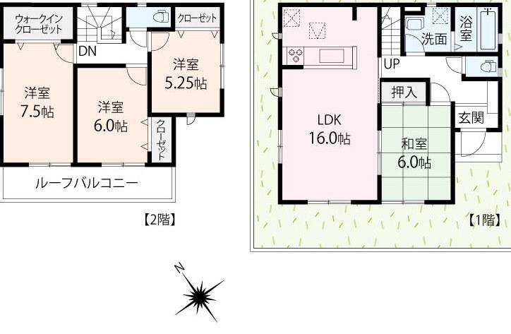 Floor plan. (Building 2), Price 23.2 million yen, 4LDK+S, Land area 140.3 sq m , Building area 99.78 sq m