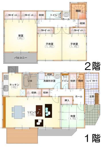 36,800,000 yen, 3LDK, Land area 180.64 sq m , Building area 114.9 sq m storage also easy-to-use with plenty of living. 36,800,000 yen, 3LDK, Land area 180.64 sq m , Building area 114.9 sq m storage also a plenty