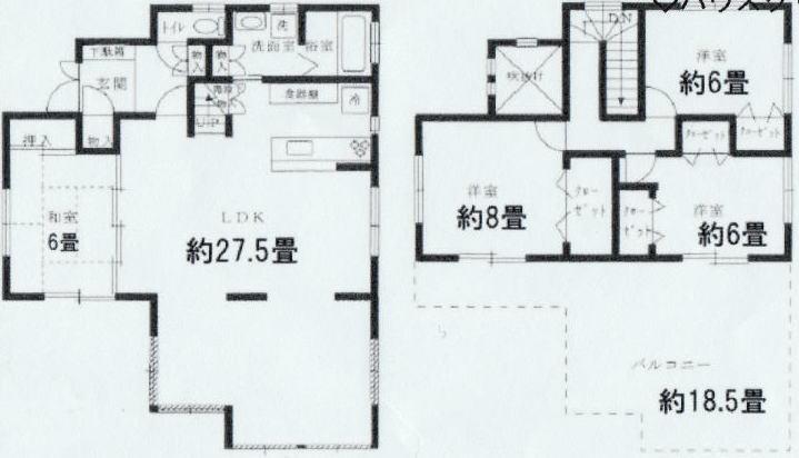 Floor plan. 28.8 million yen, 4LDK, Land area 195.13 sq m , Building area 124.03 sq m