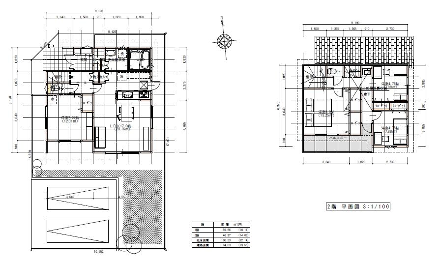Building plan example (Perth ・ Introspection). Building plan example (No. 2 place) building price 13.5 million yen, Building area 99.30 sq m