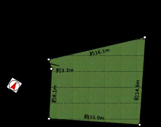 Compartment figure. Land plots land area / 186.983 sq m