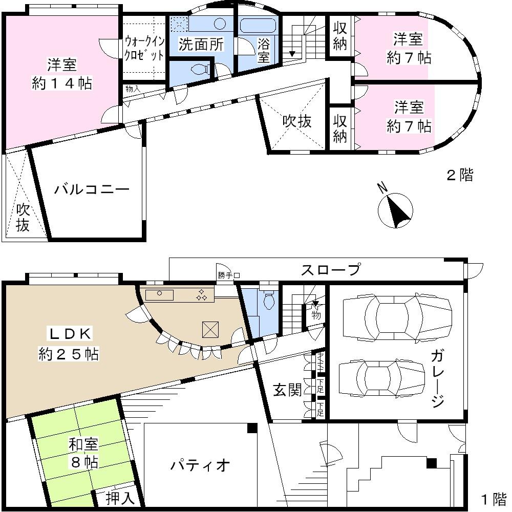 Floor plan. 37,800,000 yen, 4LDK, Land area 205 sq m , Building area 193.61 sq m