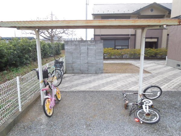 Parking lot. Bicycle-parking space