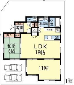 Floor plan. 28.8 million yen, 4LDK, Land area 195.13 sq m , Building area 124.03 sq m 1 floor Floor Plan
