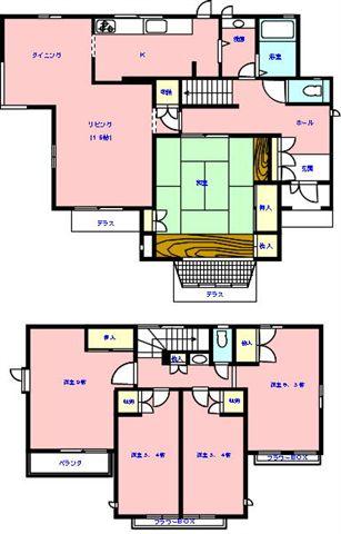 Floor plan. 19,800,000 yen, 5LDK, Land area 231.98 sq m , Building area 144.13 sq m