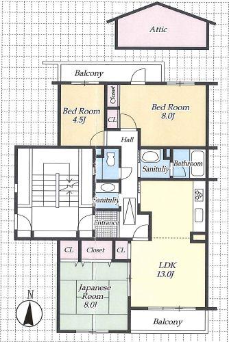 Floor plan. 3LDK + S (storeroom), Price 11.5 million yen, Occupied area 78.45 sq m , Balcony area 10.4 sq m