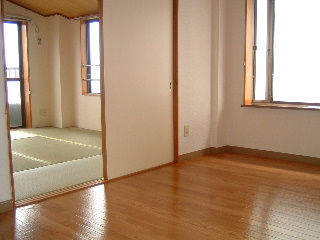 Living and room. From Western to Japanese-style room