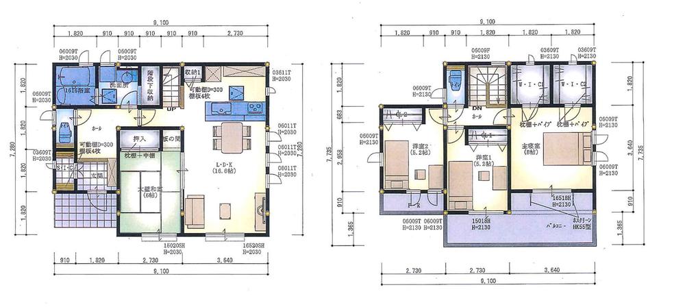 Building plan example (floor plan). In the "coal of the house", Laying a total amount of 1 ton of coal on the first floor under the floor and the ceiling bosom space.