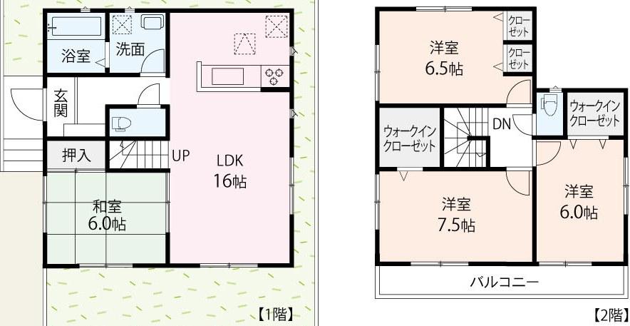 Floor plan. (1 Building), Price 22,800,000 yen, 4LDK+2S, Land area 139.64 sq m , Building area 99.77 sq m