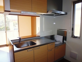 Kitchen. There are useful underfloor storage in the kitchen.