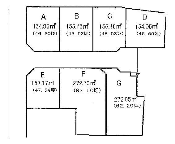 Compartment figure. Land price 13,260,000 yen, Land area 157.17 sq m