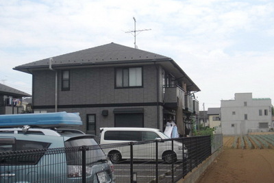 Building appearance. Stylish appearance of Daiwa House construction