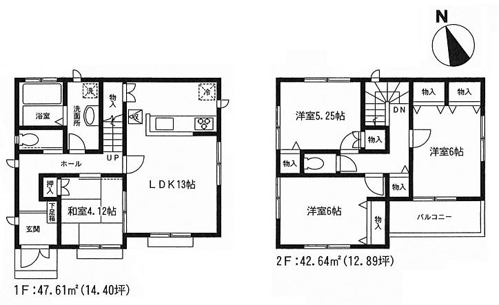 Floor plan. 35,900,000 yen, 4LDK, Land area 94.53 sq m , Building area 90.25 sq m