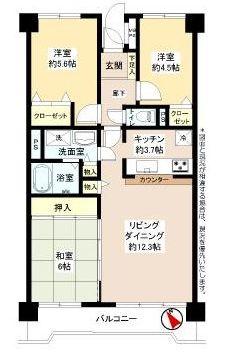 Floor plan. 3LDK, Price 25 million yen, Occupied area 75.19 sq m , Balcony area 8.53 sq m