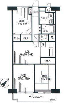 Floor plan. 3LDK, Price 15.9 million yen, Occupied area 67.27 sq m , Perfect 3LDK on the balcony area 6.75 sq m family