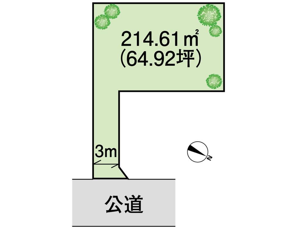 Compartment figure. Land price 17,900,000 yen, Land area 214.61 sq m