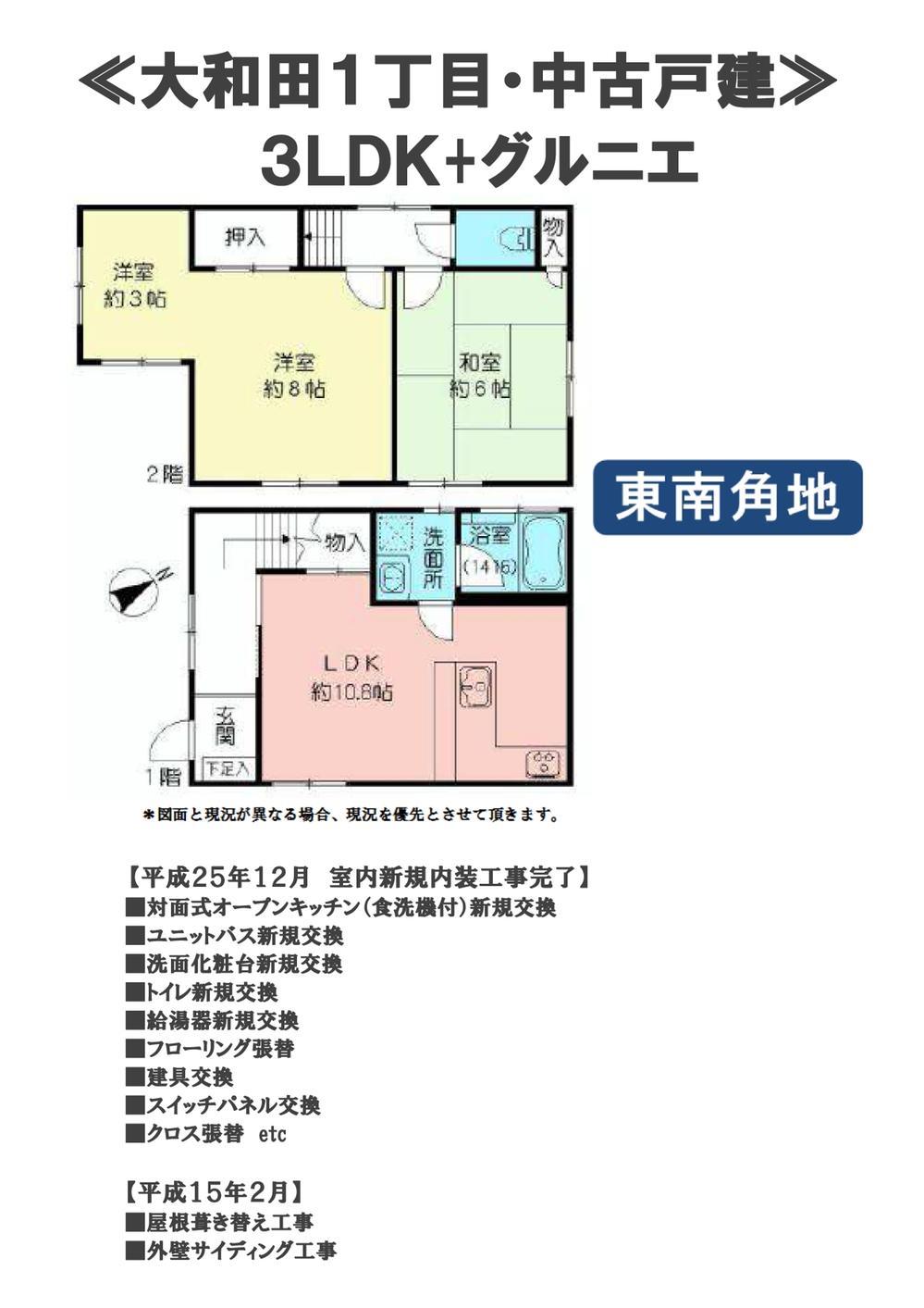 Floor plan. 28,880,000 yen, 3LDK, Land area 49.61 sq m , Building area 62.79 sq m