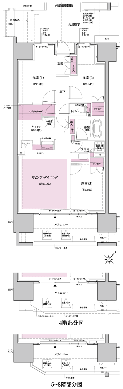 Floor: 3LDK + FC, the occupied area: 68.59 sq m, Price: 39,300,000 yen, now on sale