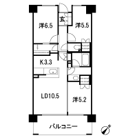 Floor: 3LDK + FC, the occupied area: 68.59 sq m, Price: 38,900,000 yen, now on sale